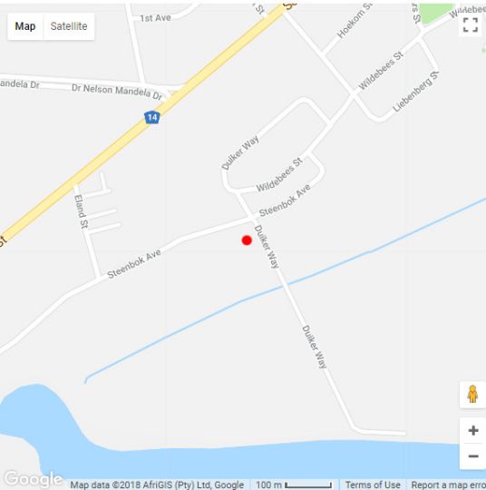 Map Pecanwood Manor in Upington  Green Kalahari  Northern Cape  Zuid-Afrika