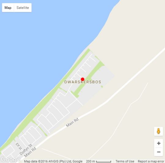 Map Esprit da Sea in Dwarskersbos  West Coast (WC)  Western Cape  Suid-Afrika