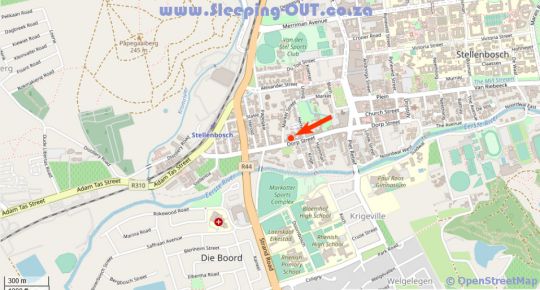 Map Black Horse Accommodation in Stellenbosch  Cape Winelands  Western Cape  South Africa