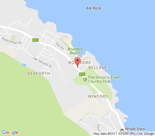 Map Boulders Beach House in Simon's Town  False Bay  Kapstadt  Western Cape  Südafrika