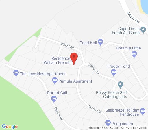 Map Residence William French Guest House in Simon's Town  False Bay  Le Cap  Western Cape  Afrique du Sud