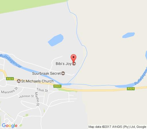 Map Bibi\'s Joy in Suurbraak  Klein Karoo  Western Cape  South Africa