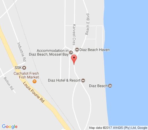 Map Vista Bonita in Mossel Bay Garden Route Western Cape Afrique du Sud