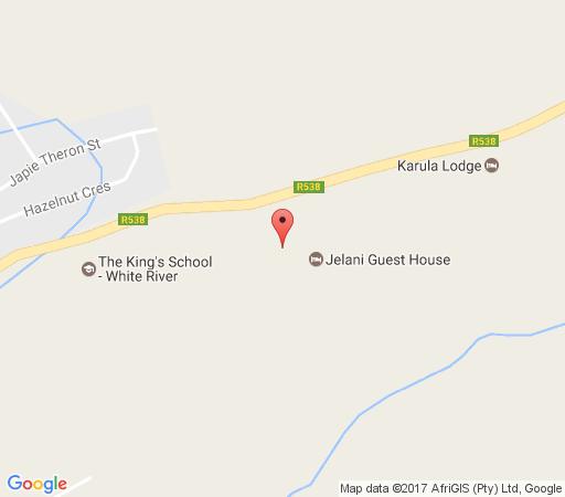 Map Jelani Guest House in White River  The Panorama  Mpumalanga  Südafrika