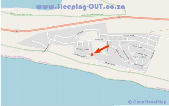 Map Cape Footprints in Wilderness  Garden Route  Western Cape  Zuid-Afrika
