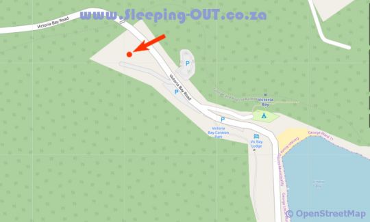 Map Victoria Bay Holiday Cottage in Victoria Bay  Garden Route  Western Cape  Südafrika