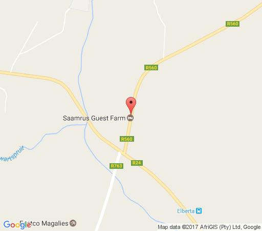 Map Saamrus Guest Farm in Magaliesburg  West Rand  Gauteng  Suid-Afrika