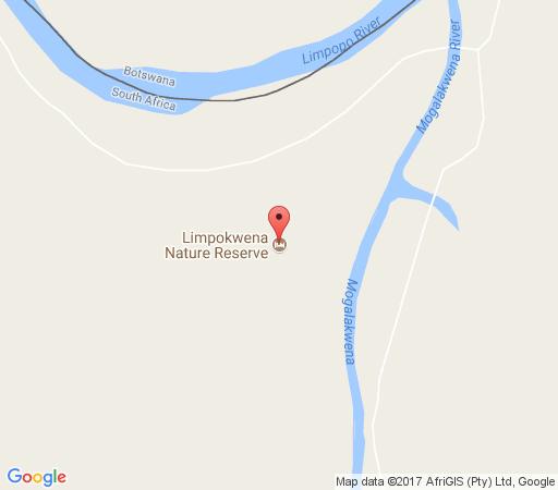 Map Limpokwena Nature Reserve in Alldays  Soutpansberg  Limpopo  Südafrika
