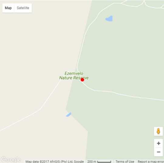 Map Ezemvelo Nature Reserve in Bronkhorstspruit  Pretoria East  Pretoria / Tshwane  Gauteng  South Africa