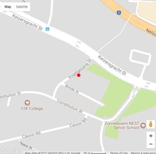 Map 3 Canterbury Square in Zonnebloem  City Bowl  Kaapstad  Western Cape  Suid-Afrika