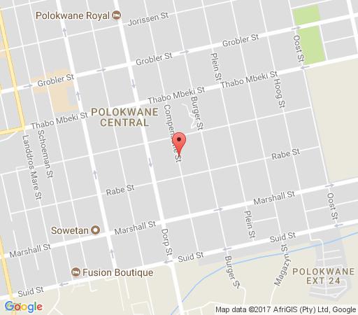 Map Polo Guest House in Polokwane  Capricorn  Limpopo  South Africa
