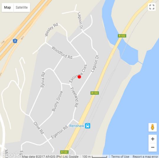 Map Serenity Too in Scottburgh  South Coast (KZN)  KwaZulu Natal  Afrique du Sud