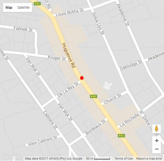 Map The Penthouse at Bijoux Square in Franschhoek  Cape Winelands  Western Cape  Zuid-Afrika