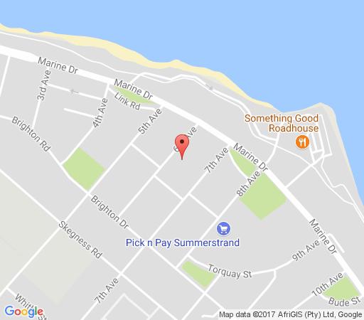 Map Beachway B&B in Summerstrand  Port Elizabeth / Gqeberha  Cacadu (Sarah Baartman)  Eastern Cape  Südafrika