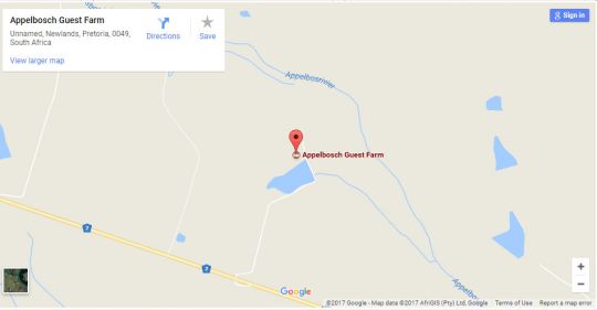 Map Appelsbosch Farm Cottage in Swellendam  Overberg  Western Cape  Afrique du Sud