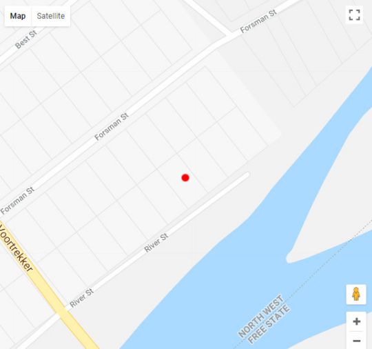 Map Vaal De Vue River Street 4B in Christiana  Diamond Fields  Northern Cape  Südafrika