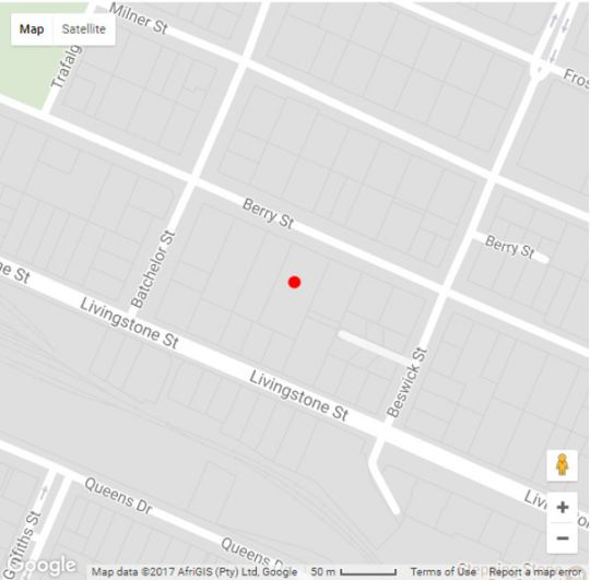Map De Oude Werf in Queenstown  Stormberg District  Eastern Cape  South Africa