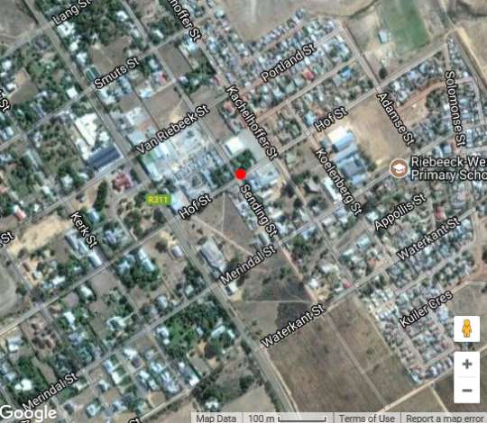 Map Ruby Rose Country House in Riebeek West  Cape Winelands  Western Cape  Südafrika