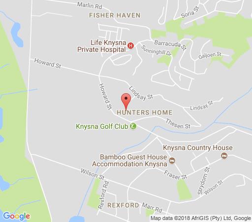 Map The Greens Guest House in Knysna  Garden Route  Western Cape  South Africa