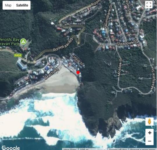 Map Oupa se Pitte in Herold's Bay  Garden Route  Western Cape  South Africa