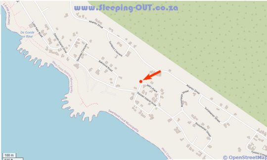 Map Kaalvoet and SeaGlass in Yzerfontein  West Coast (WC)  Western Cape  Südafrika