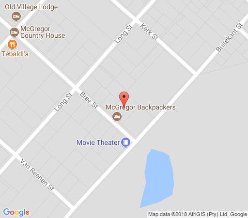 Map McGregor Backpackers in McGregor  Breede River Valley  Western Cape  South Africa