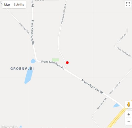 Map Blue Rain Guesthouse in Groenvlei  Bloemfontein  Mangaung  Free State  Afrique du Sud