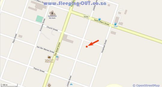 Map The Artist Cottage in Sutherland  Hantam Karoo  Northern Cape  Afrique du Sud