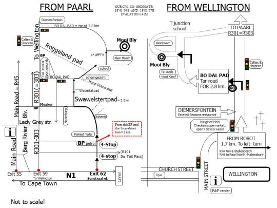 Map Mooi Bly in Paarl  Cape Winelands  Western Cape  Zuid-Afrika