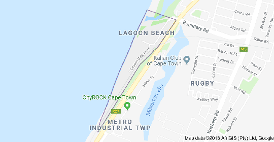 Map Cape Beach Penthouse in Milnerton  Blaauwberg  Cape Town  Western Cape  South Africa