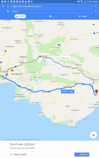 Map Melk Houte Bosch Guest Farm in Swellendam  Overberg  Western Cape  South Africa