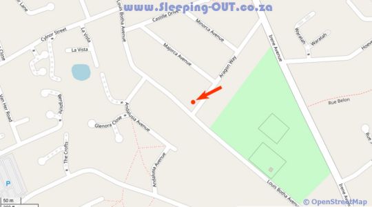 Map Somerset Hill Guest House in Somerset West  Helderberg  Western Cape  Afrique du Sud
