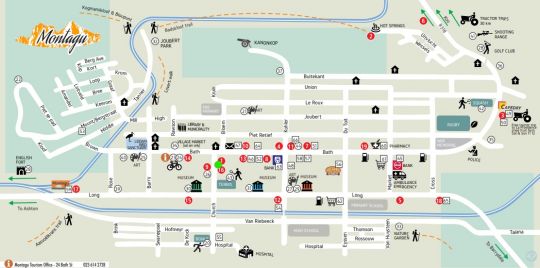 Map Monte Vista Boutique Hotel in Montagu  Breede River Valley  Western Cape  Zuid-Afrika