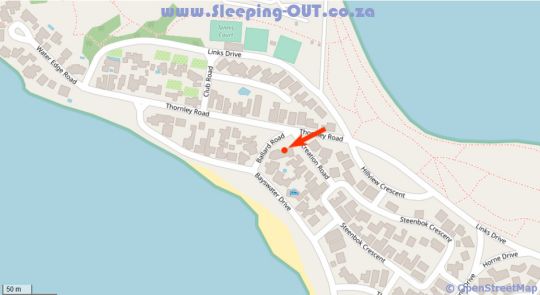 Map One on Bollard in Knysna  Garden Route  Western Cape  Suid-Afrika