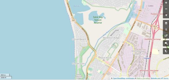 Map Sunset Residence in Sunset Beach  Blaauwberg  Le Cap  Western Cape  Afrique du Sud