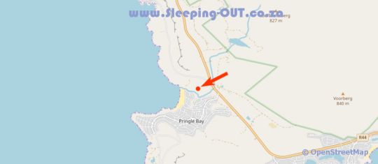 Map Otters Creek in Pringle Bay  Overberg  Western Cape  Südafrika