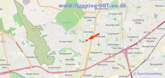 Map Getaway Self  Catering Tyger Valley in Durbanville  Northern Suburbs (CPT)  Cape Town  Western Cape  South Africa