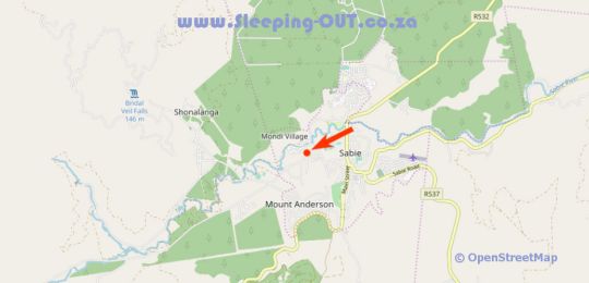Map Sabie Gypsy\'s Backpackers in Sabie  The Panorama  Mpumalanga  Suid-Afrika