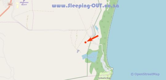 Map SeaXplore Lodge and Dive Center in Sodwana Bay  Zululand  KwaZulu Natal  Südafrika
