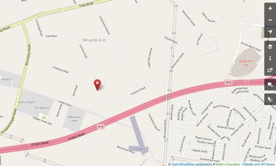 Map Inyameko BnB in Centurion Central  Centurion  Pretoria / Tshwane  Gauteng  South Africa