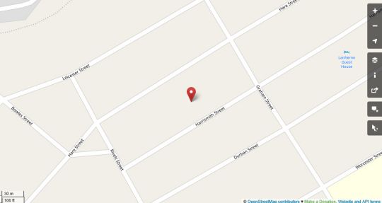 Map Lanherne Guest House Bed & Breakfast in Grahamstown  Cacadu (Sarah Baartman)  Eastern Cape  Zuid-Afrika