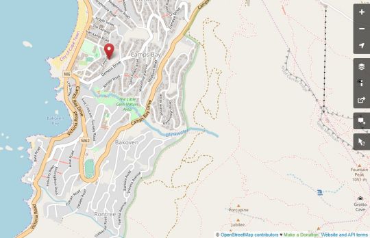 Map Central Beach Villas in Camps Bay  Atlantic Seaboard  Kaapstad  Western Cape  Zuid-Afrika