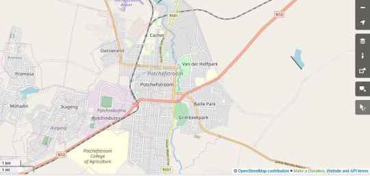 Map Goedgedacht Guestrooms in Potchefstroom  Southern (NW)  North West  Afrique du Sud