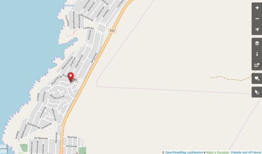 Map Blougans B&B in Gansbaai  Overberg  Western Cape  Suid-Afrika