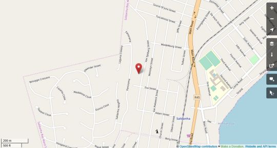 Map Albatross Nest Luxury Self Catering Accommodation in Saldanha  West Coast (WC)  Western Cape  Südafrika