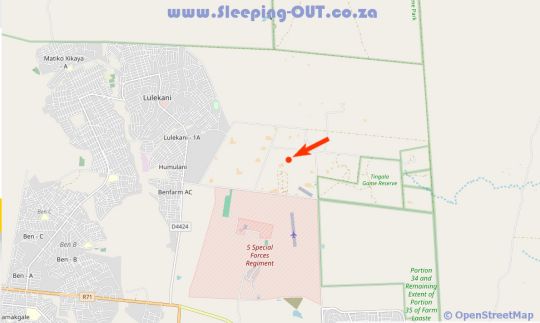 Map Tintshaba Safaris in Phalaborwa  Valley of the Olifants  Limpopo  Suid-Afrika