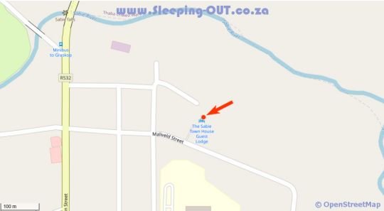 Map The Sabie Town House in Sabie  The Panorama  Mpumalanga  Suid-Afrika