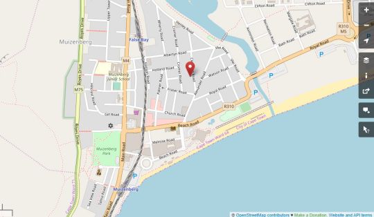 Map Seaside Getaway @ Swallow House Suite #1 in Muizenberg  False Bay  Cape Town  Western Cape  South Africa