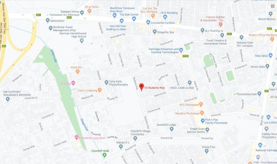 Map Kaya La Provence Self Catering Studio in Constantia (CPT)  Southern Suburbs (CPT)  Cape Town  Western Cape  South Africa
