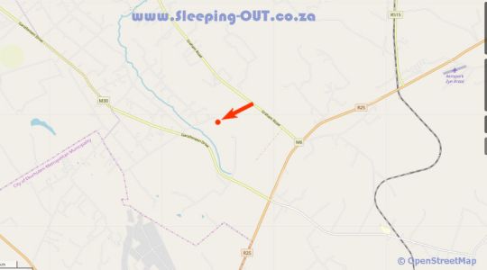 Map Country Side Self-Catering Accommodation in Tierpoort  Pretoria East  Pretoria / Tshwane  Gauteng  Suid-Afrika